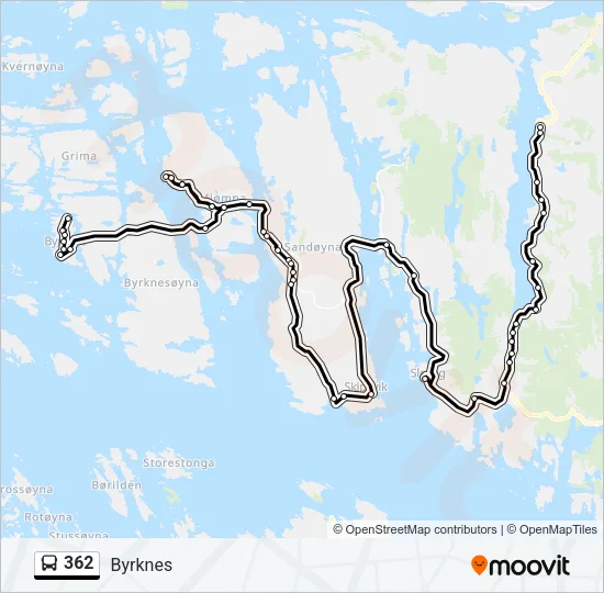 362 Bus Line Map