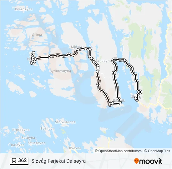 362 Bus Line Map