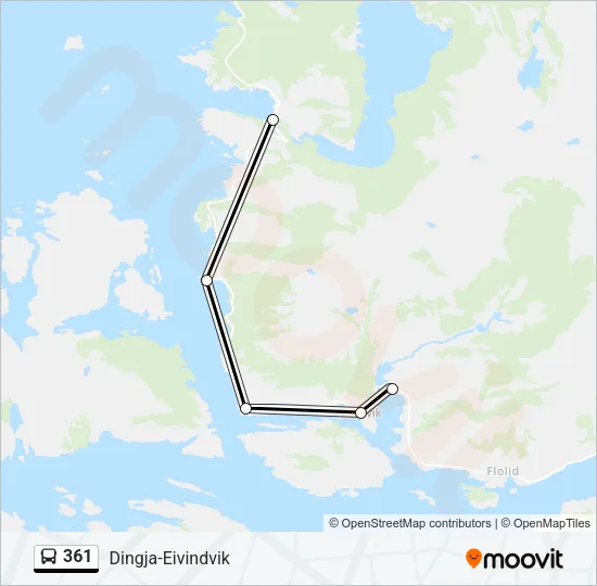 361 Bus Line Map