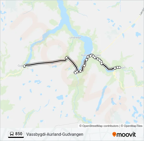 850 Bus Line Map