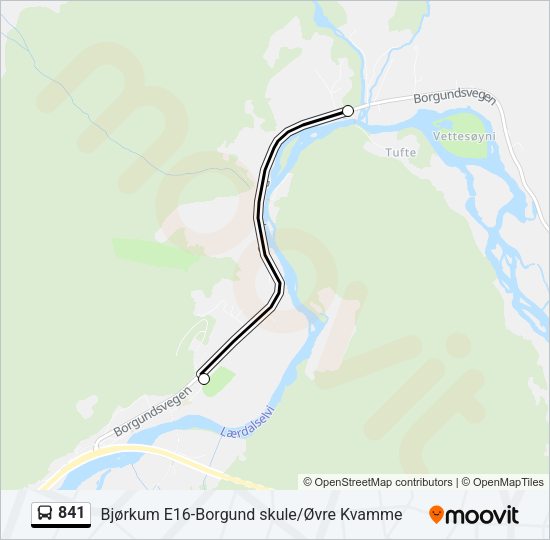 841 Bus Line Map