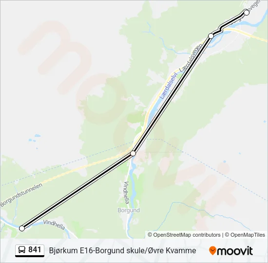 841 Bus Line Map