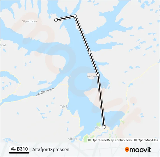 B310 Ferry Line Map