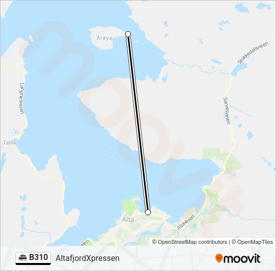 B310 Ferry Line Map