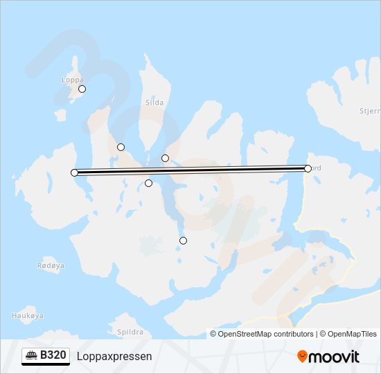B320 Ferry Line Map