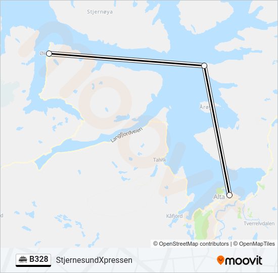 B328 ferry Line Map