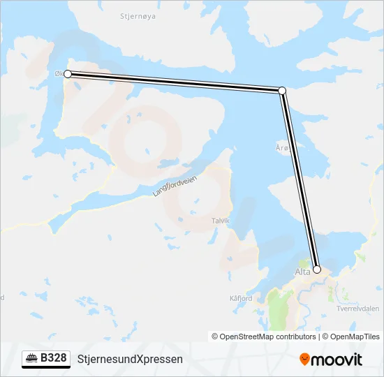 B328 Ferry Line Map