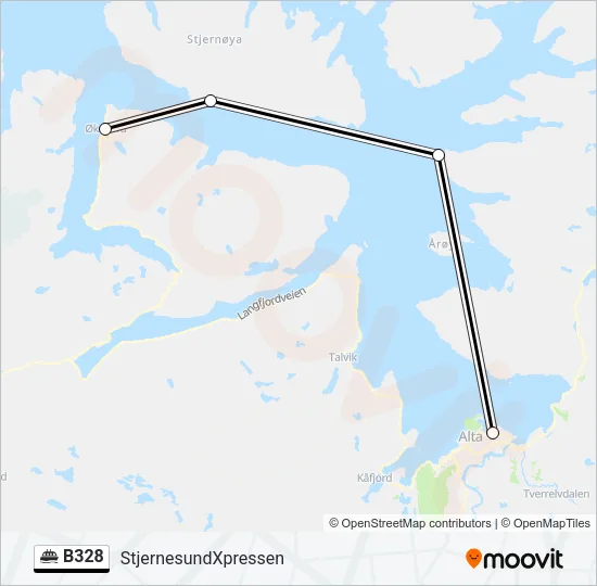 B328 Ferry Line Map