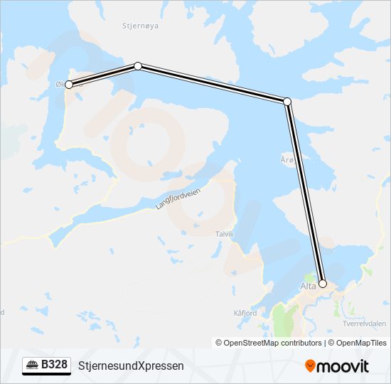 B328 ferry Line Map