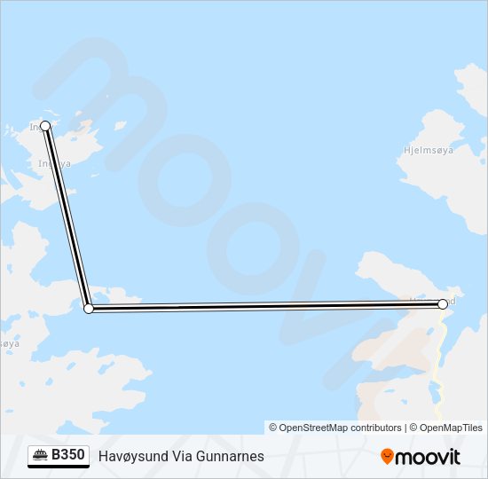 B350 Ferry Line Map