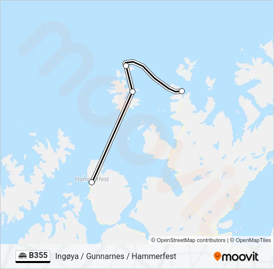 B355 Ferry Line Map