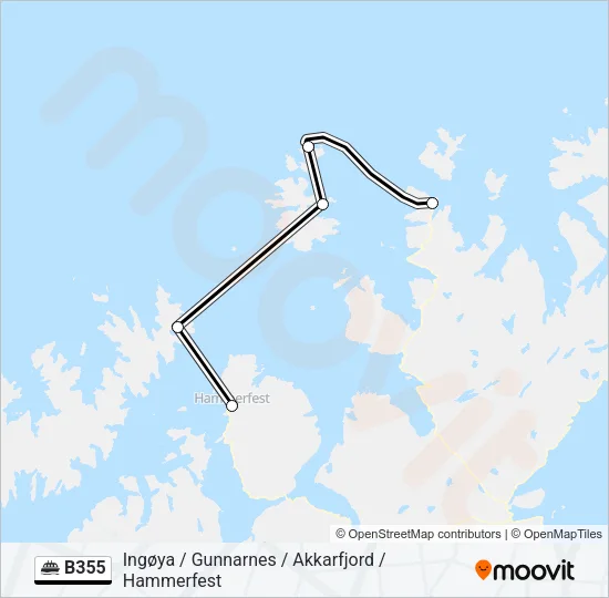 B355 Ferry Line Map