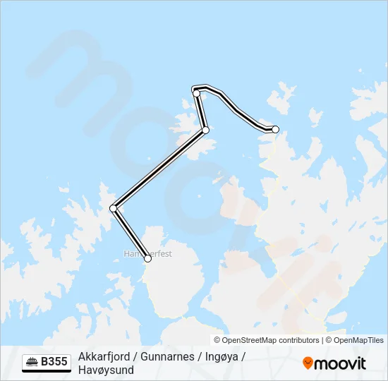 B355 Ferry Line Map