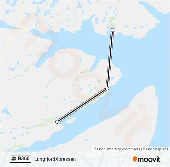 B360 ferje Linjekart
