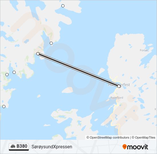 B380 Ferry Line Map