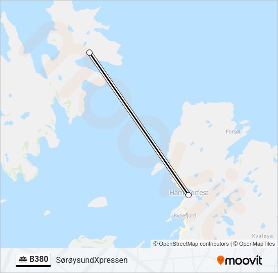 B380 Ferry Line Map