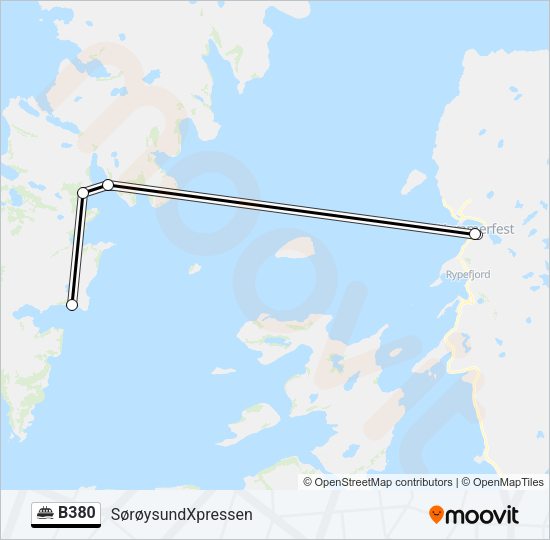 B380 Ferry Line Map