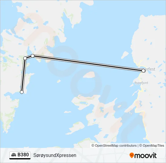 B380 Ferry Line Map