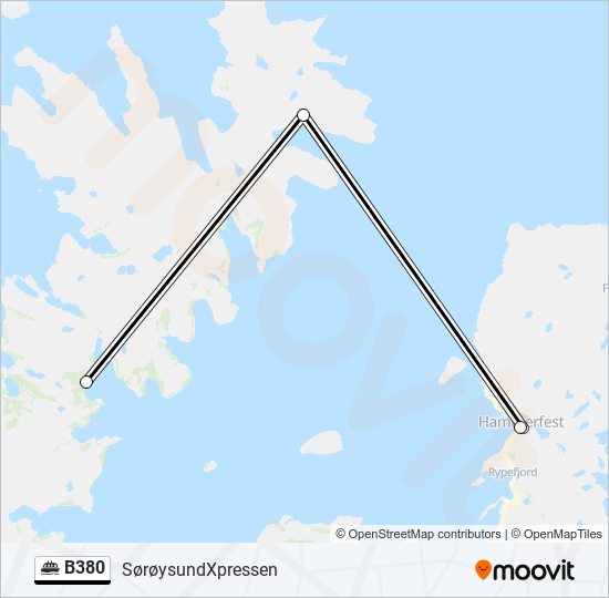 B380 ferry Line Map