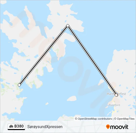 B380 Ferry Line Map