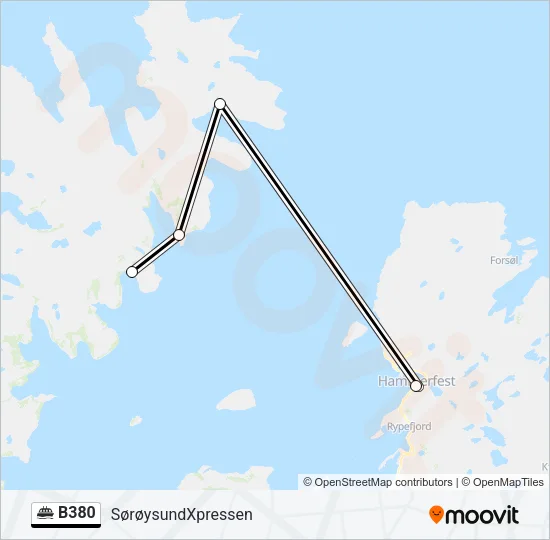 B380 Ferry Line Map