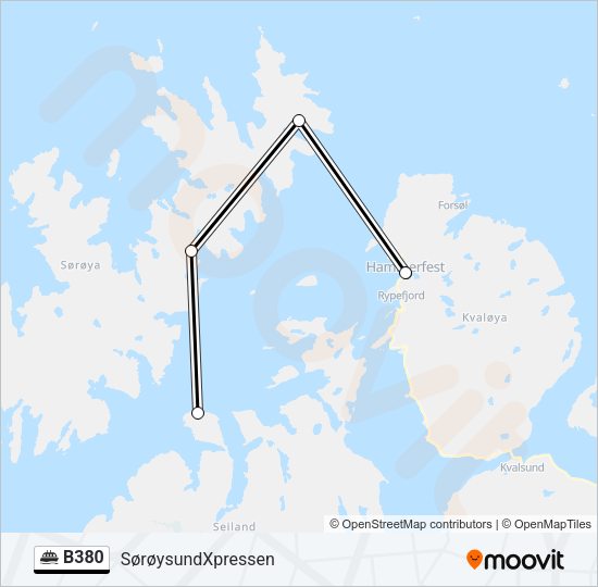 B380 Ferry Line Map
