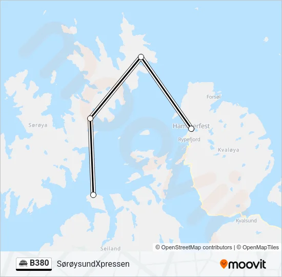 B380 Ferry Line Map