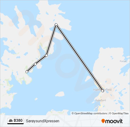 B380 ferry Line Map