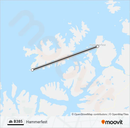 B385 Ferry Line Map