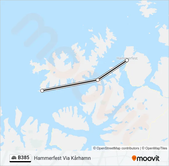 B385 Ferry Line Map