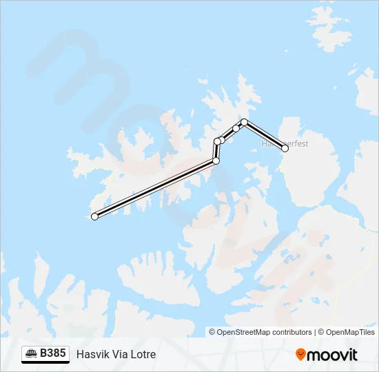 B385 Ferry Line Map