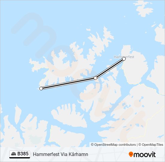 B385 ferry Line Map