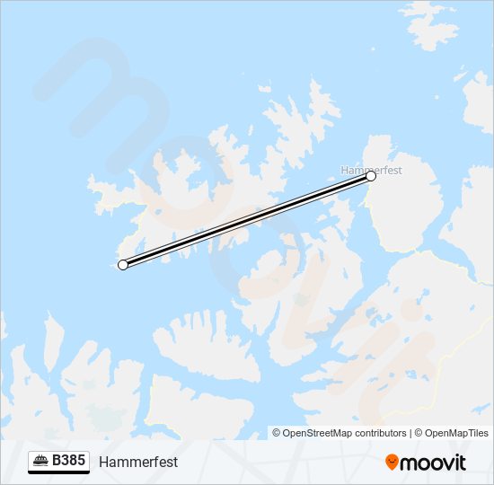 B385 ferry Line Map