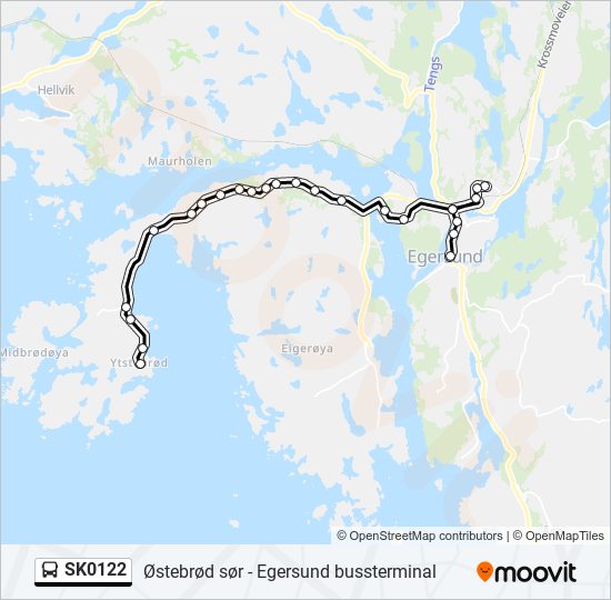 SK0122 buss Linjekart