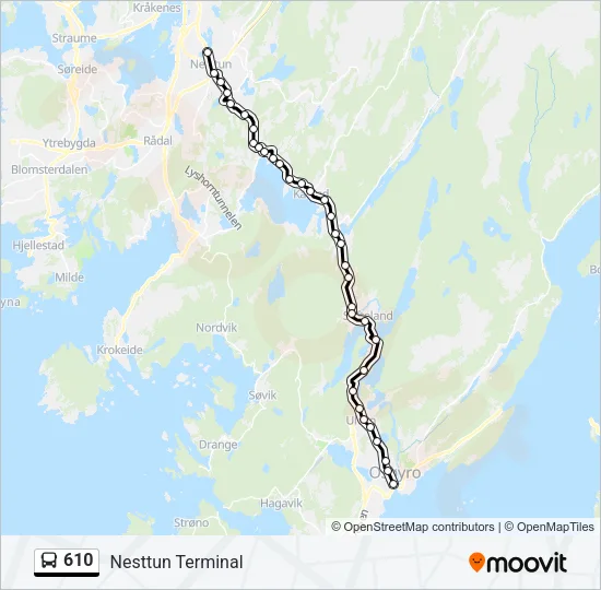610 Bus Line Map