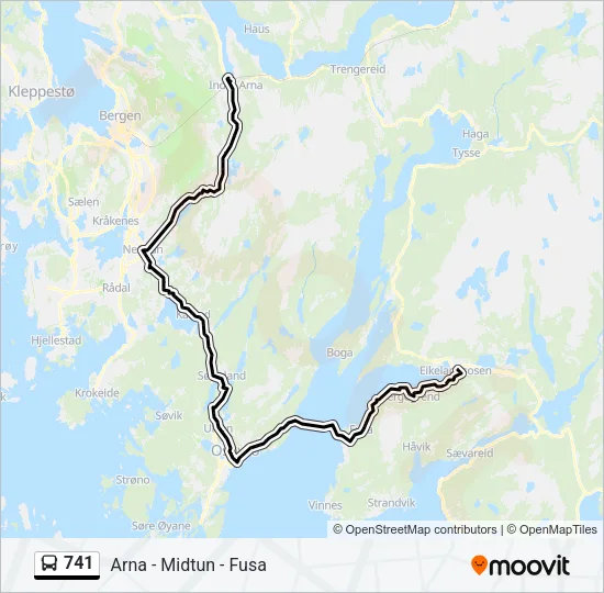 741 Bus Line Map