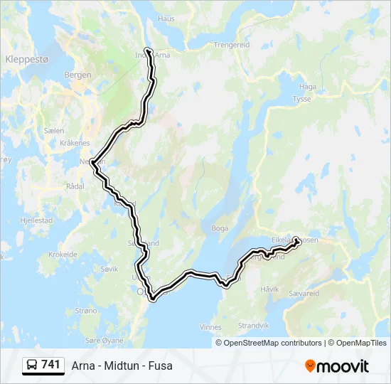 741 Bus Line Map