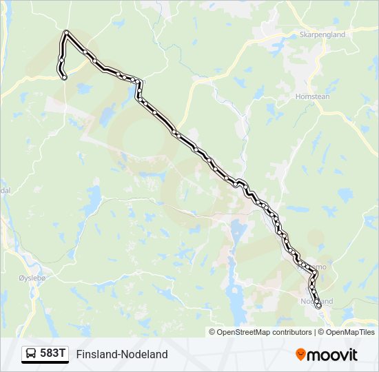 583T Bus Line Map