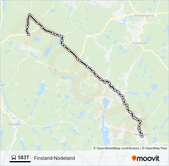 583T Bus Line Map