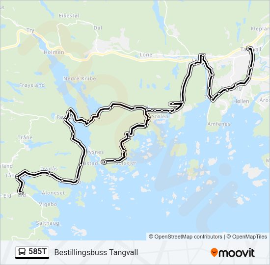 585T Bus Line Map