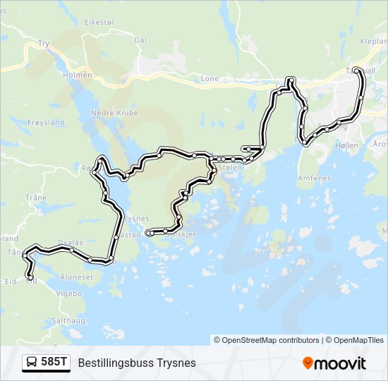 585T Bus Line Map