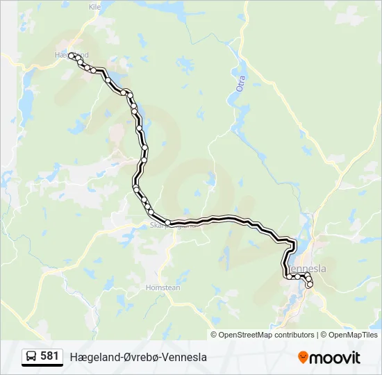 581 Bus Line Map