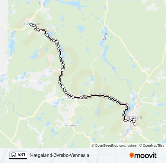 581 bus Line Map