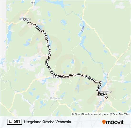 581 Bus Line Map