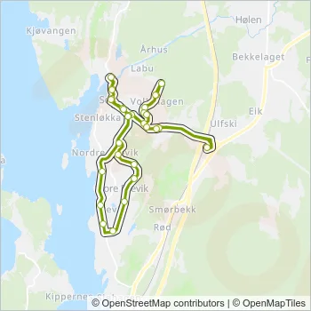 545A Bus Line Map