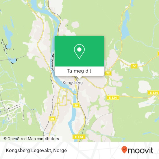 Kongsberg Legevakt kart
