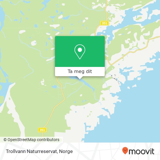 Trollvann Naturreservat kart