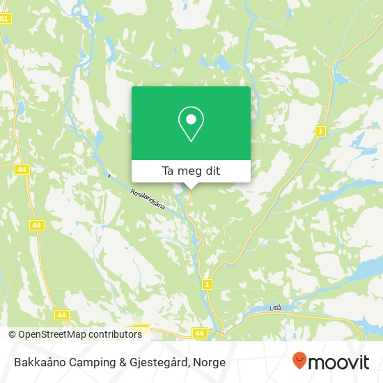 Bakkaåno Camping & Gjestegård kart