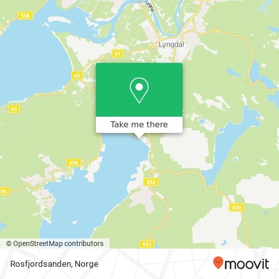 Rosfjordsanden kart