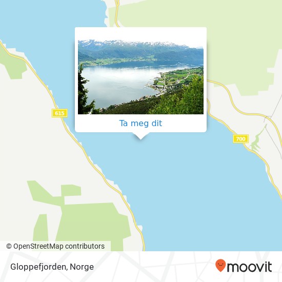 Gloppefjorden kart